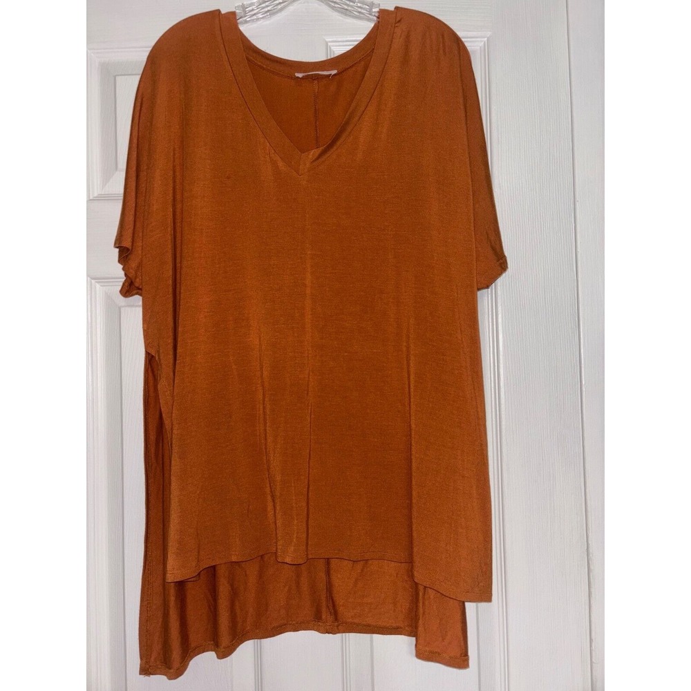 Zenana Burnt Orange Short Sleeve T-Shirt Women's Size Large